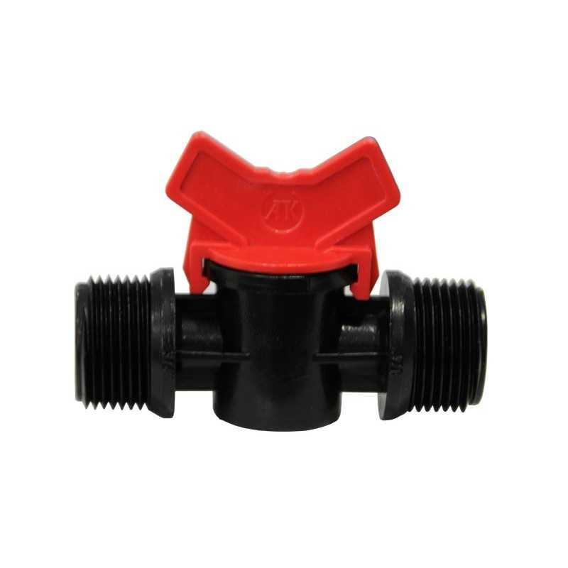 Mini vanne filetée des 2 cotés 1/2''