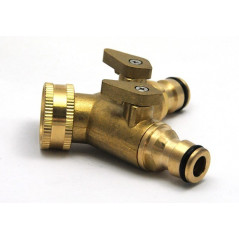Y-Y brass connection dual output male fast fitting