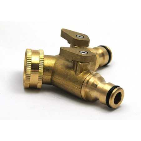 Y-Y brass connection dual output male fast fitting