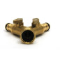 Y-Y brass connection dual output male fast fitting