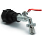 Raccord s60s6 en polypropylène robinet laiton sortie 32mm, embout male cannelé 25mm Raccord s60s6 en polypropylène robinet laiton sortie 32mm, embout male cannelé 25mm