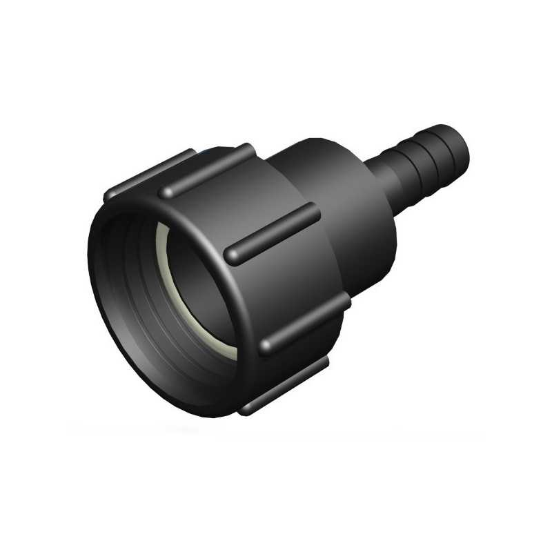 Female fitting S60x6 - male fluted right 19mm