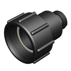 Conector hembra 2 "S60x6 con tuerca giratoria - macho 1" sin gas