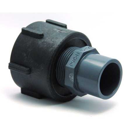 S60x6 female connector - female 32/40 PVC