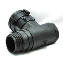 Weiblich Mutter S60x6 rotierende Stecker mit 90 ° -Bogen und Ausgangs männlichen S60x6