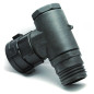 Stecker S60x6 Drehmutter mit 90° Ellenbogen und Male-Ausgang S60x6