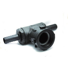 Femmina S60x6 connessione dado rotante con Te e doppia uscita di svolazzata maschile 25mm