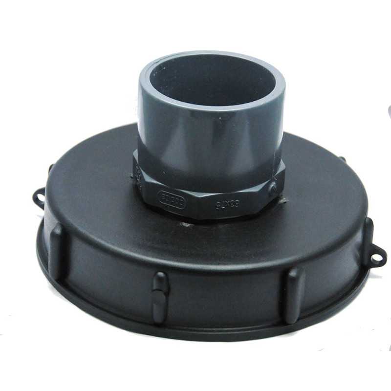 Couvercle 15cm pour cuve 1000L avec entrée PVC 63/75