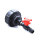 Raccord S100x8 femelle -robinet jardin droit 1/4 de tour