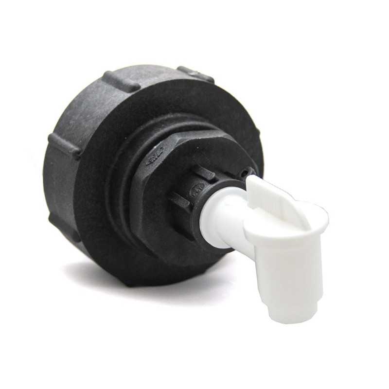 Stecker S100x8 weiblich -Gartenhahn 90° weiß