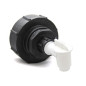 Stecker S100x8 weiblich -Gartenhahn 90° weiß