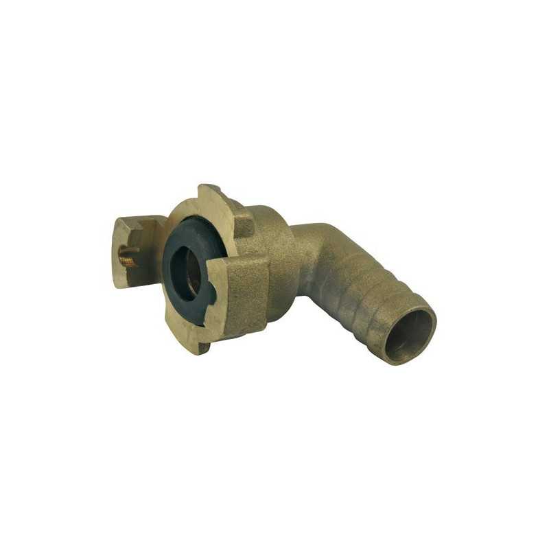 Brass 90-degree express connection - patented ® - comes with mounted seal