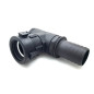 Female S60x6 rotating nut with 90-degree elbow and 50mm fluted male output