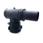 Tuerca giratoria S60x6 hembra con codo de 90 grados y salida masculina acanalada de 50 mm