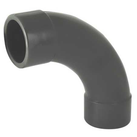 Large radius curve 90 ° female / female PVC