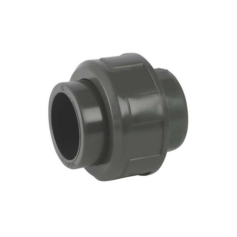 Union 3 pièces Femelle / femelle en PVC avec O-ring en EPDM à coller