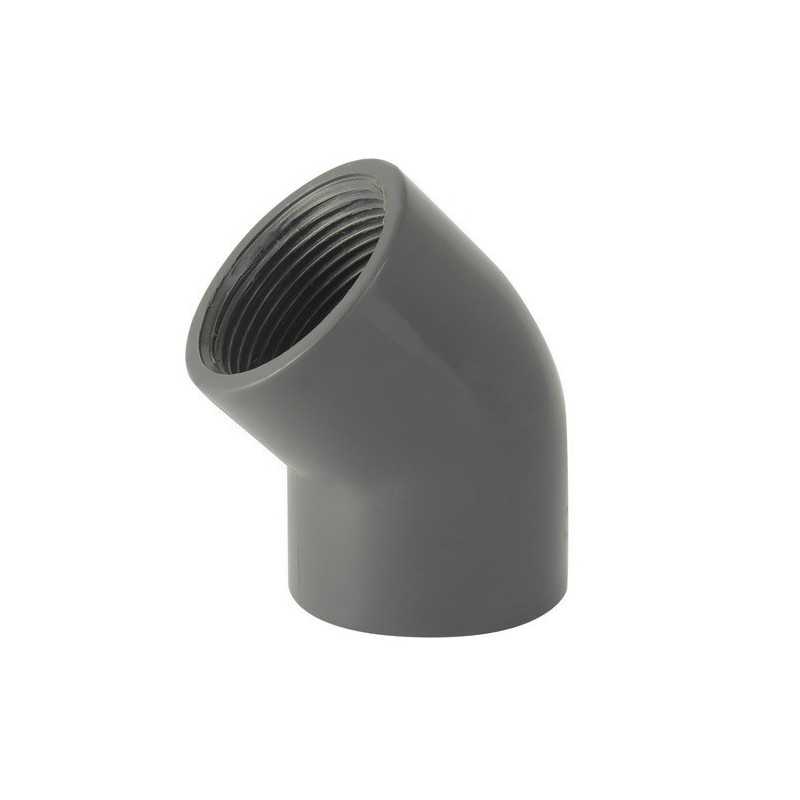 45° PVC-U Schraubbogen PN16: Die Gewinde-Weib-zu-Weib-Verbindung