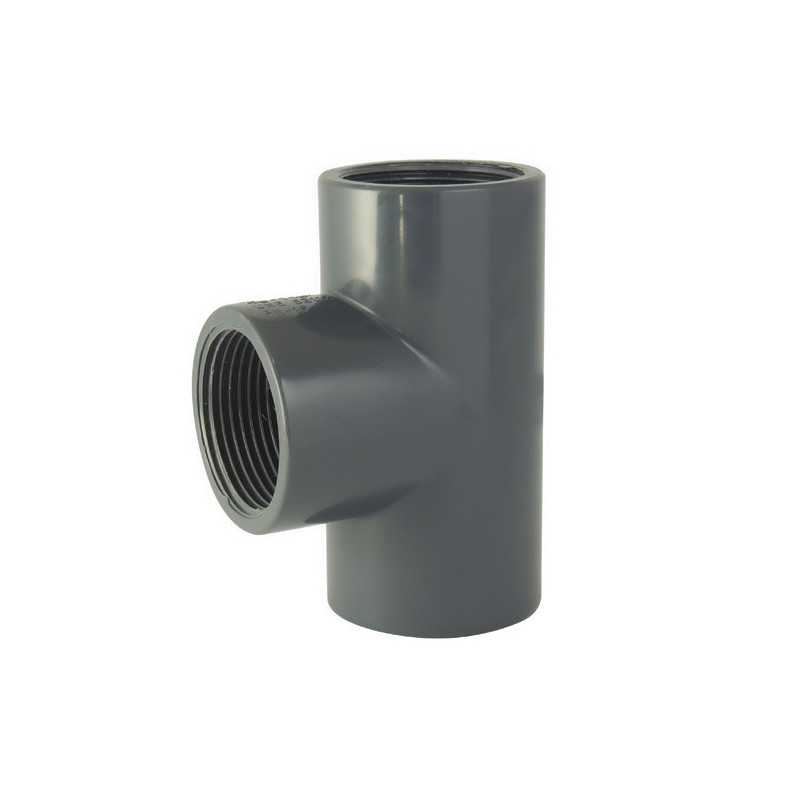 Igualar a 90° PVC a PVC a tornillo PN16: El conector hembra con triple roscado