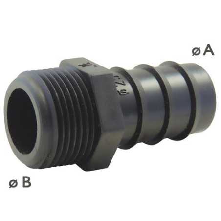scanalato maschio fine 16 millimetri x 3/4 ''
