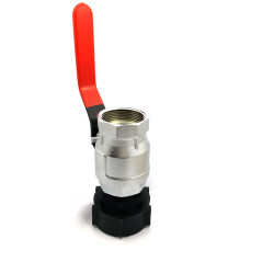 S60x6 fitting - chrome-plated brass ball valve female outlet 1 inch 1/4