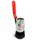 Raccord S60x6 - vanne à boisseau sphérique en laiton chromé sortie femelle 1 pouce 1/2