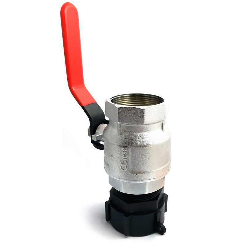 Kupplung S60x6 - Ventil mit kugelförmigem Ventil aus Verchromtem Messing 2 Zoll