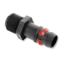 Male safety junction for micro irrigation