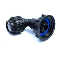 S60x6 fitting with 25mm angled outlet
