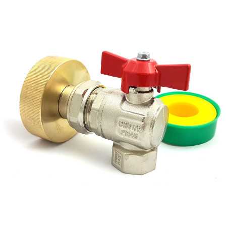 S60x6 brass fitting with 3/4 "female brass tap