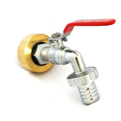 Raccord femelle S60x6 laiton - robinet laiton sortie 1''1/4 cannelée 25mm