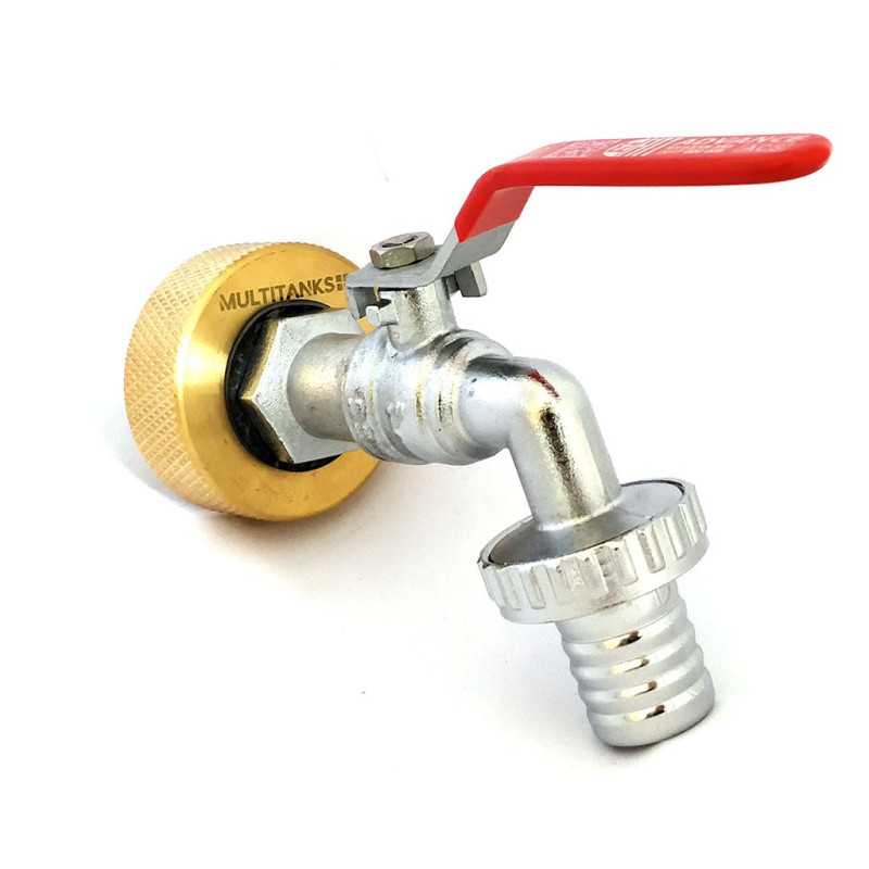 Female fitting S60x6 brass - brass faucet output 1''1/4 fluted 25mm