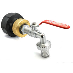 S75x6 raccordo - ottone uscita rubinetto 1 '' 1/4 - 25 mm per IBC IBC
