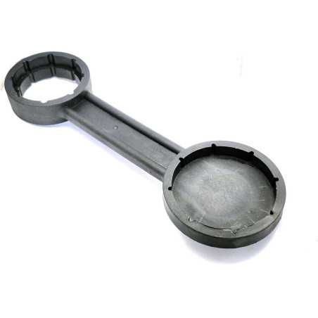 Multi-function nylon clamp key for cans and drums