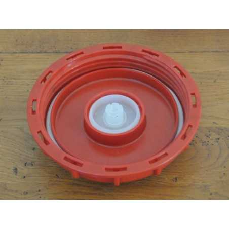 Couvercle 15cm pour cuve 1000L avec ouverture centrale, couleur rouge