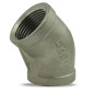 Codo hembra/hembra de 45 grados en acero inoxidable 316