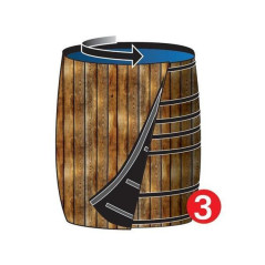Decorative cover for can / bottle of about 120 liters
