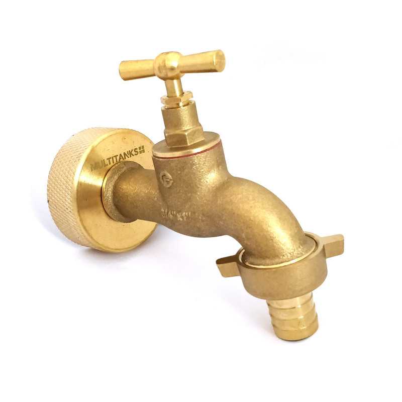 S60x6 Messing-Anschluss mit Messing-Armaturen und geifftem Ausgang 19mm S60x6 Messing-Anschluss mit Messing-Armaturen und geifftem Ausgang 19mm