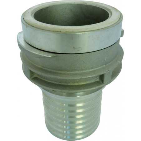 Guillemin symmetrical half connector with ringed socket without jaw