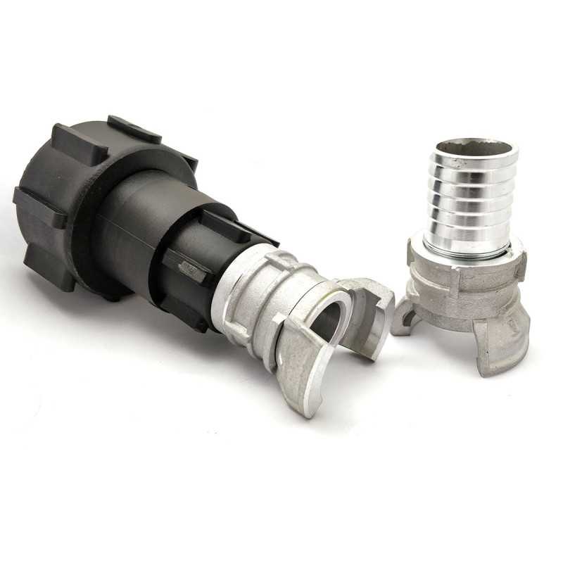 Kupplung S60x6 - symmetrische DN25-Riegel-Kupplung mit 30mm Ringelschn.