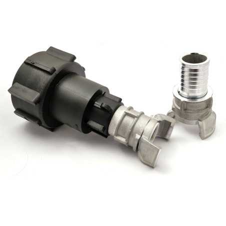 Raccord S60x6 - symétrique Guillemin à verrou DN20 et demi raccord avec douille annelée 25mm