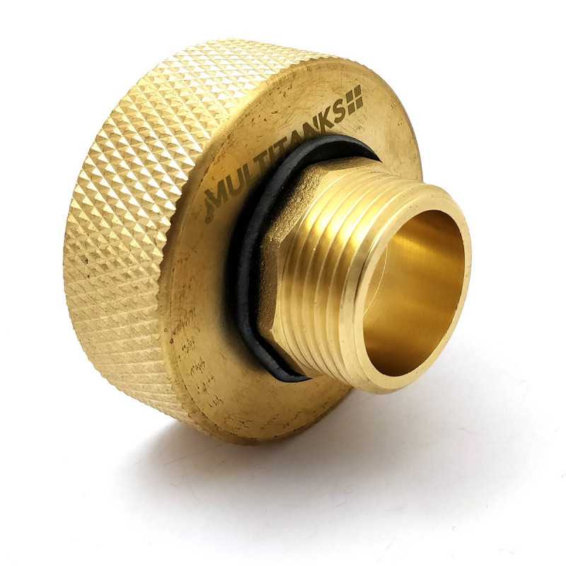 S60x6 - 1-inch threaded male tip all brass