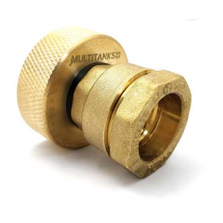 Raccord S60x6 - pression 32mm tout en laiton