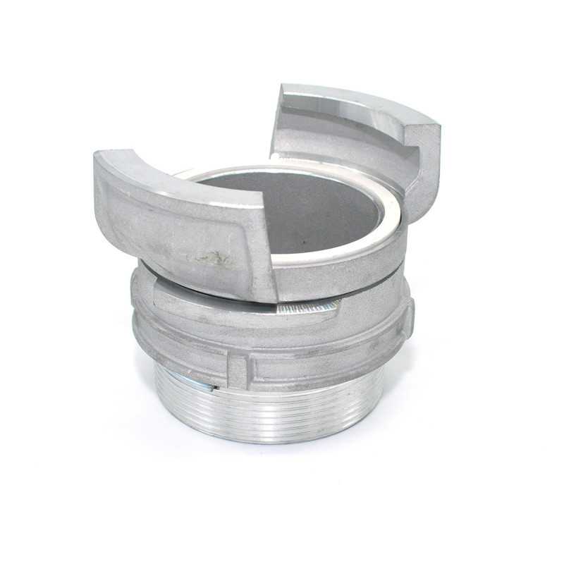 Half symmetrical fitting Guillemin, firefighter, male threaded socket lock