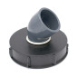 Couvercle 15cm avec coude PVC 45° pour cuve IBC 1000 litres Couvercle 15cm avec coude PVC 45° pour cuve IBC 1000 litres