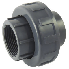 Union 3 pieces Female / Female in PVC to screw