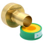 Female fitting S60x6 - 33mm brass fluted tip