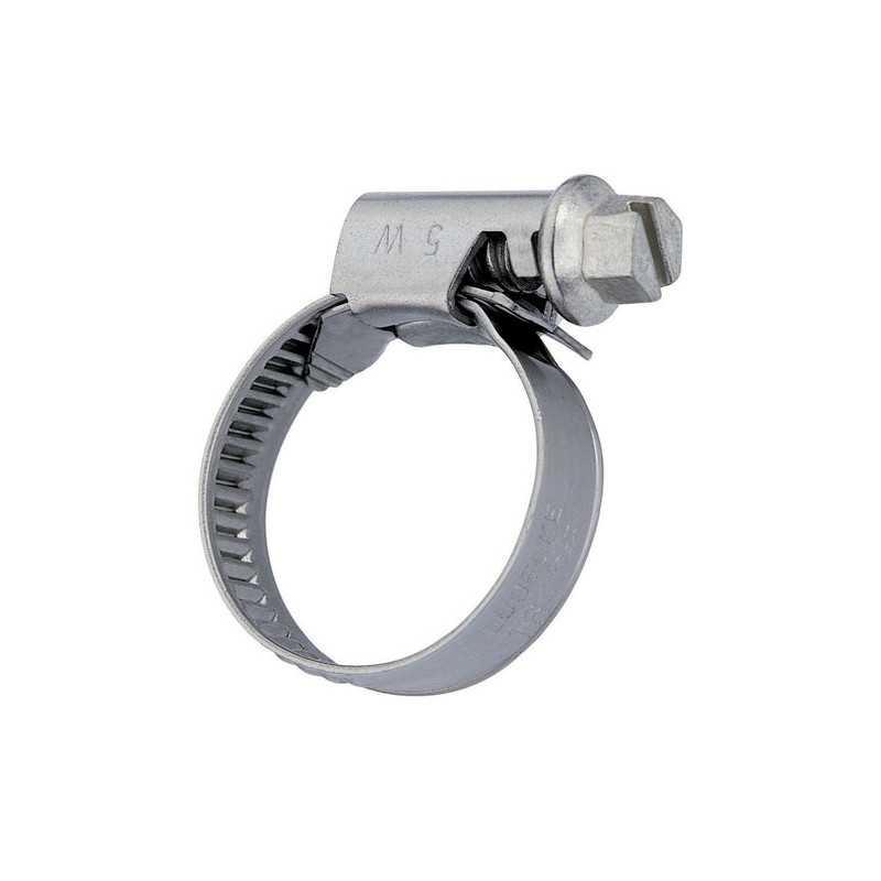 Abrazadera de acero inoxidable WS, con tornillo hewagonal cortado