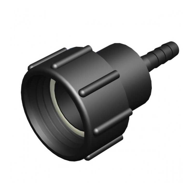 Female Connection 2" S60x6 - Straight Fluted Male - 12.5mm (1/2 inch)