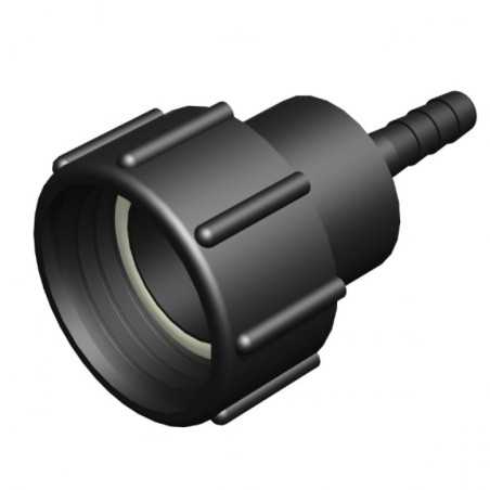 Female connector 2 "S60x6 - straight fluted male Ø 25mm