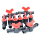 Lot of 10 mini fluted valves 16x16 for micro irrigation